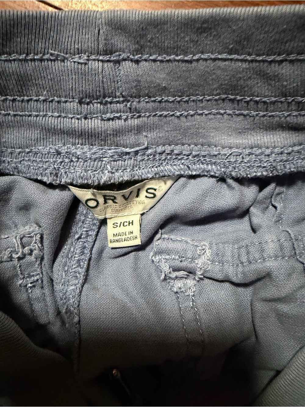 Orvis Women’s Blue Pull-On Shorts Size Small Casual Drawstring Pockets - Picture 4 of 5